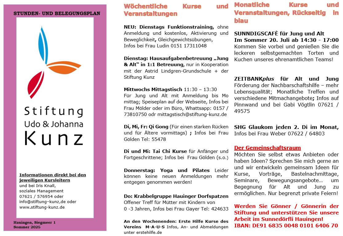 Flyer Sommer 2025