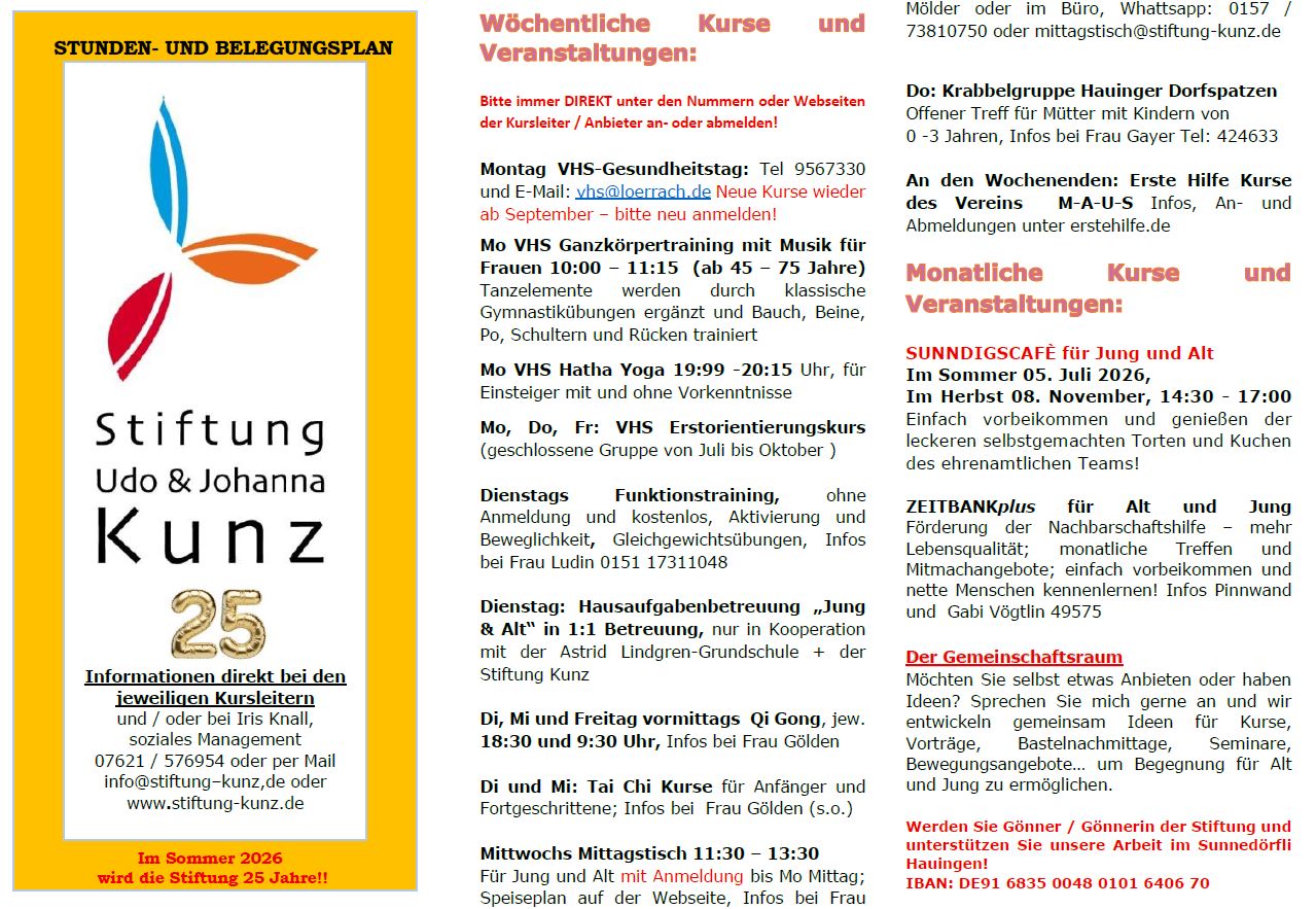 August 2026 Vorderseite